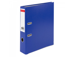 Папка-регистратор, покрытие пластик, 75 мм, ПРОЧНАЯ, с уголком, BRAUBERG, синяя, 226596